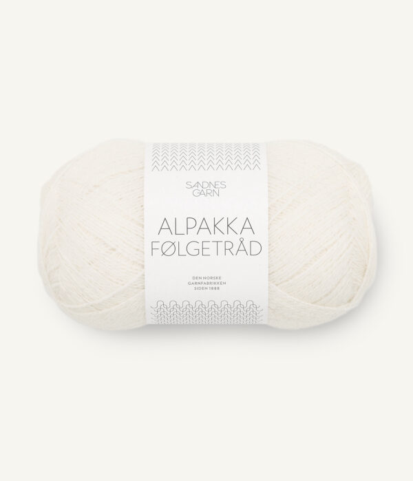 Sandnes-Garn-Alpakka-Folgetrad-1002-White Sandnes Garn Alpakka Følgetråd 1002 White