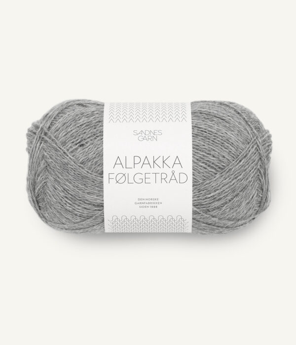 Sandnes-Garn-Alpakka-Folgetrad-1042-Grey-Heathered Sandnes Garn Alpakka Følgetråd 1042 Grey Melange