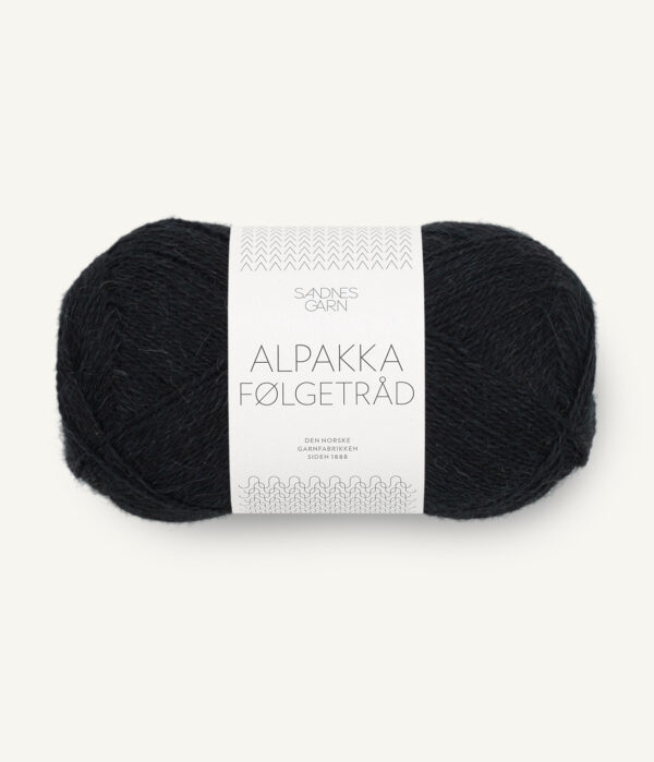Sandnes-Garn-Alpakka-Folgetrad-1099-Black Sandnes Garn Alpakka Følgetråd 1099 Black