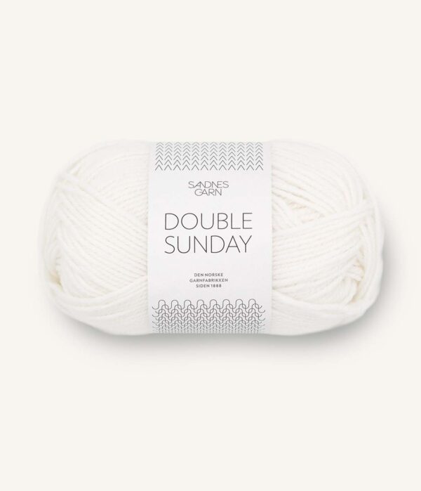 Sandnes Garn Double Sunday - 1001 Bright White Sandnes Garn Double Sunday - 1001 Bright White