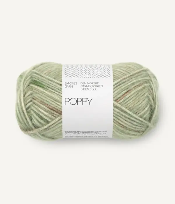 Sandnes Garn Poppy - 8520 Green Marble Sandnes Garn Poppy - 8520 Groen marmer