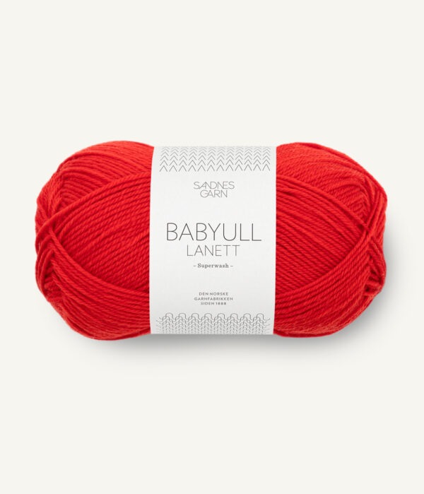 Sandnes-Garn-Baby-wool-lanett-4018-Scarlet-Red Sandnes Garn Baby Ull Lanett 4018 Scarlet Red