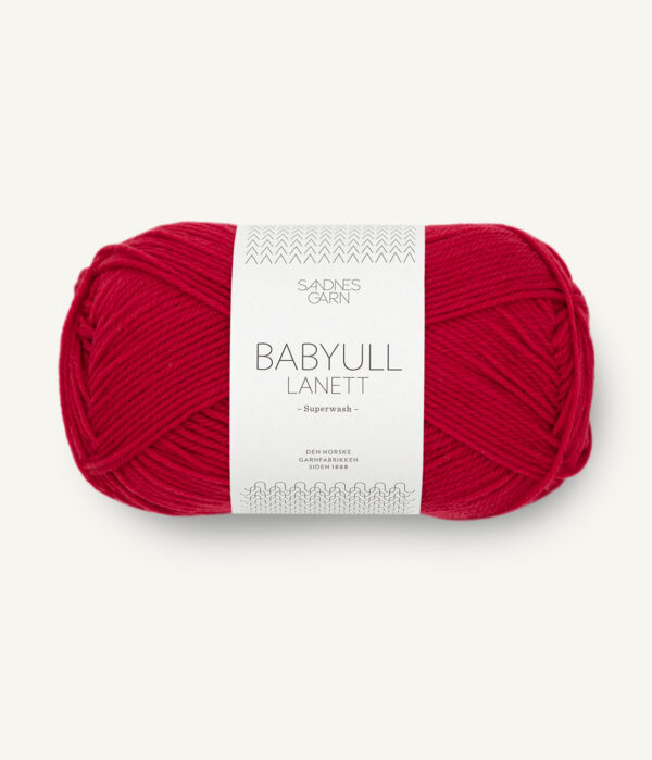 Sandnes-Garn-Baby-wool-lanett-4128-Red Sandnes Garn Baby Ull Lanett 4128 Red