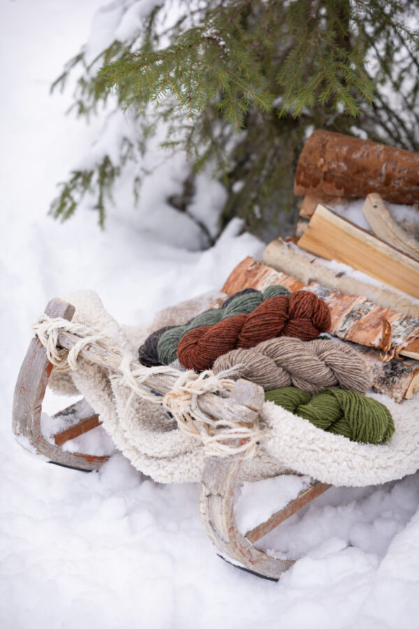 Wool yarn forest shoot 1.3.2026