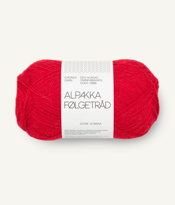 11554219_Rod_300dpi_Noste.jpg Sandnes Garn Alpakka Følgetråd 4219 True Red