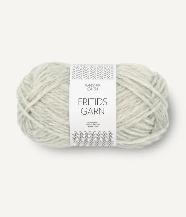Fritidsgarn-Meleerattu-vaaleanharmaa.webp Sandnes Garn Fritidsgarn 1021 Light Grey Melange